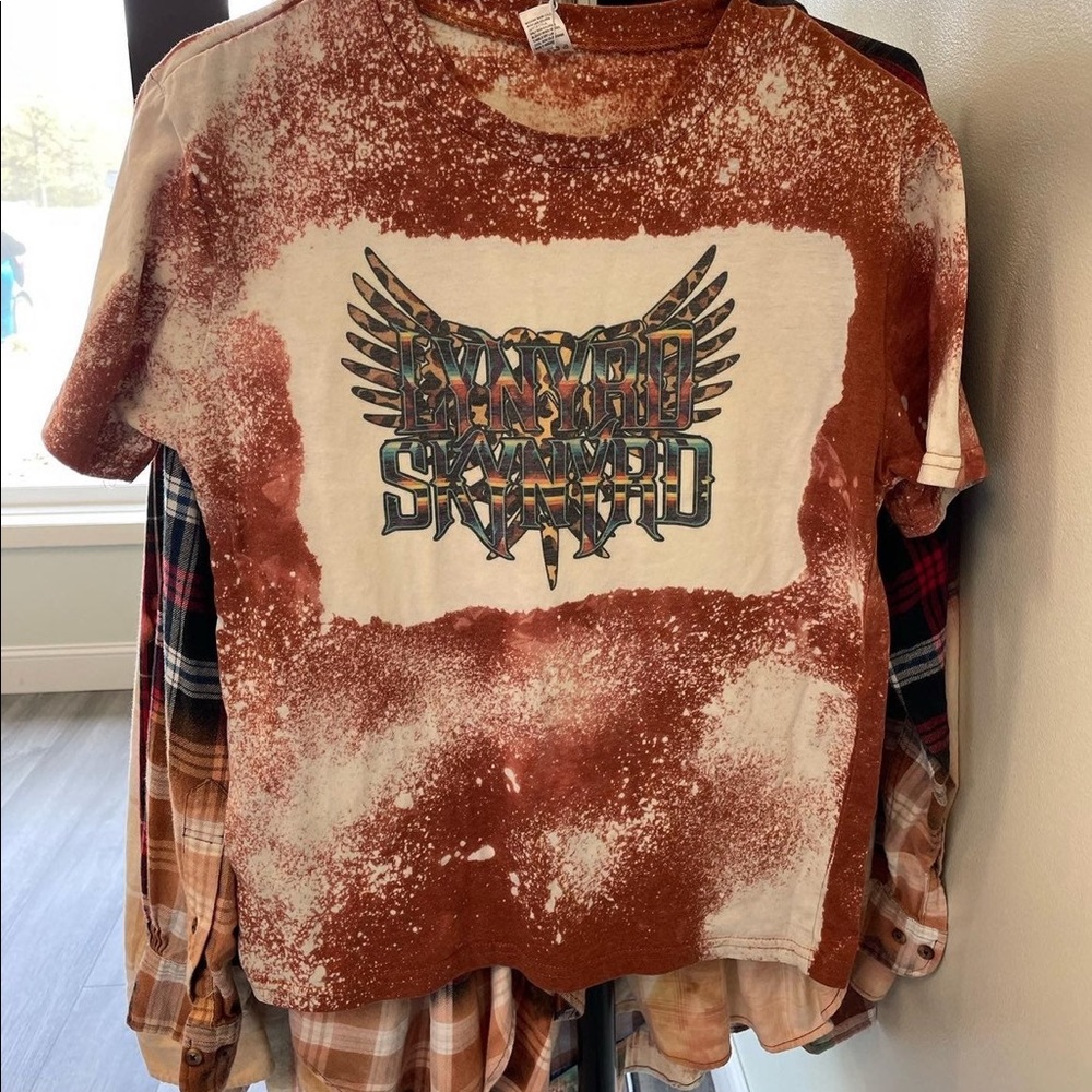 Custom made Lynyrd Skynyrd bleached t shirt